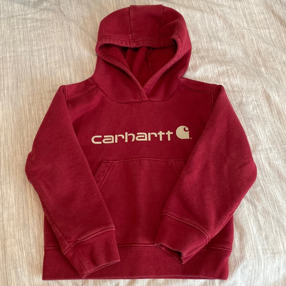 Carhatt Toddler Hoodie Size 4T Maroon Color